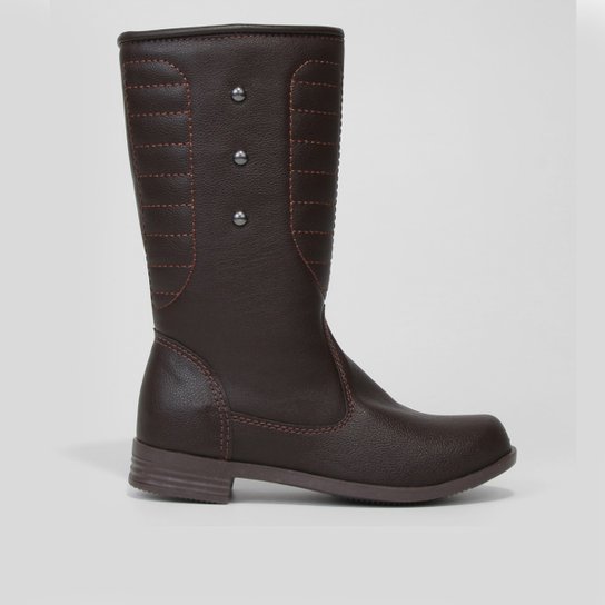 Bota Infantil Montaria Bella Ninna Feminina - Marrom Menor preço em Bota Infantil Montaria Bella Ninna Feminina - Marrom