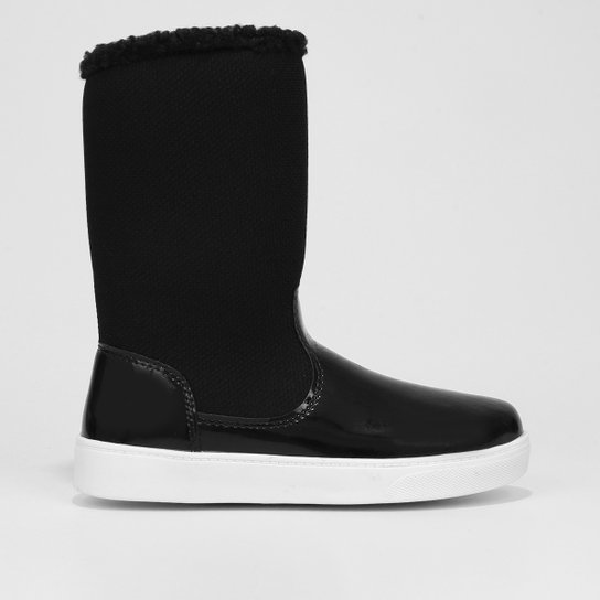 Bota Infantil Tininha Confort Fur Menina - Preto Menor preço em Bota Infantil Tininha Confort Fur Menina - Preto