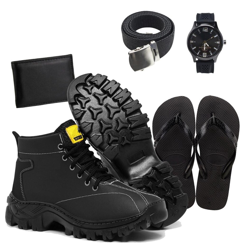 Bota Masculina Adventure Confortavel + Kit Completo