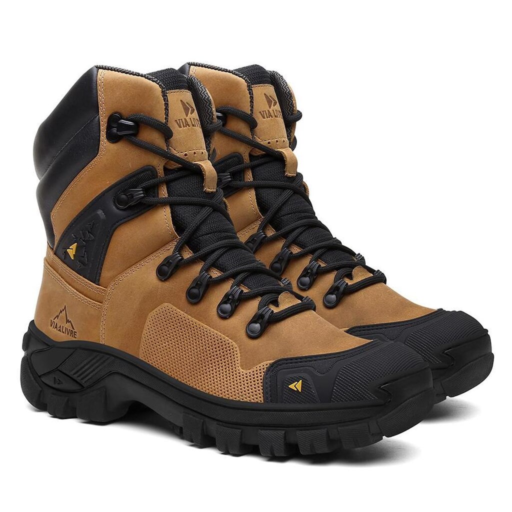 Bota Masculina Adventure Coturno com Biqueira de Proteção Emborrachada Resistente