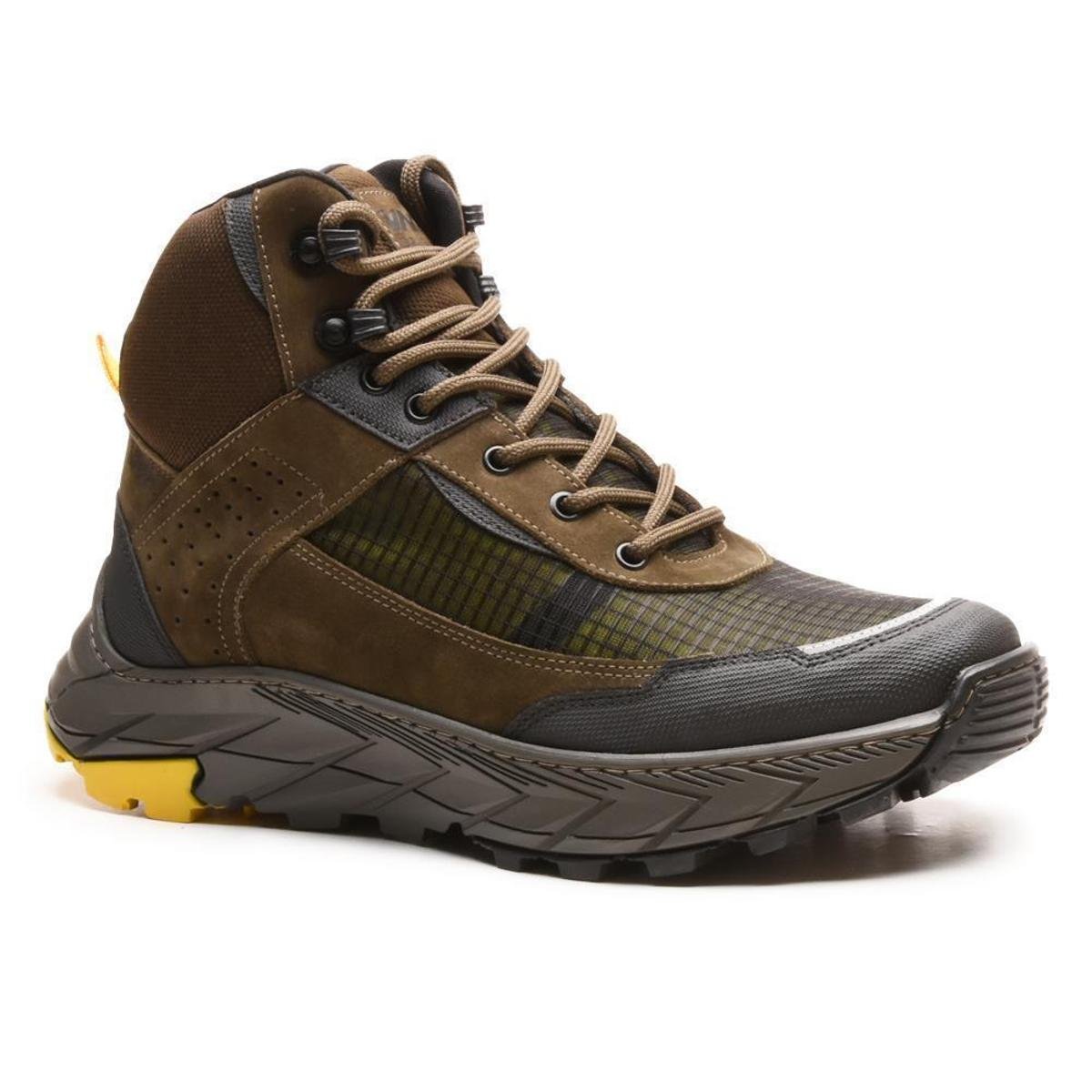 Bota Masculina Adventure Couro Esportes Trilas Aventuras Menor preço em Bota Masculina Adventure Couro Esportes Trilas Aventuras