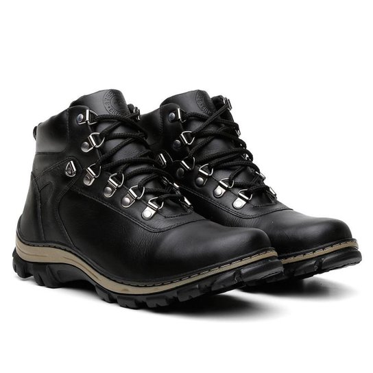 Bota Masculina Adventure Couro Legitimo Dahazzi Coturno Segurança Conforto Dia a Dia 718 - Preto Menor preço em Bota Masculina Adventure Couro Legitimo Dahazzi Coturno Segurança Conforto Dia a Dia 718 - Preto
