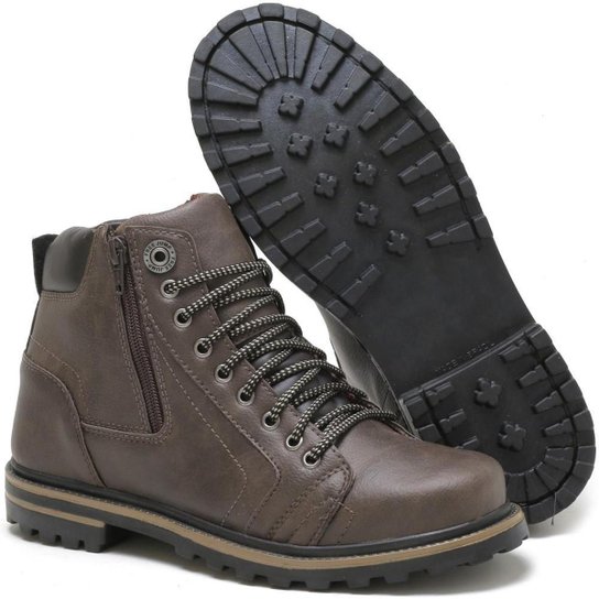 Bota Masculina Adventure em Couro Confort envio já - 1912 - Marrom Menor preço em Bota Masculina Adventure em Couro Confort envio já - 1912 - Marrom
