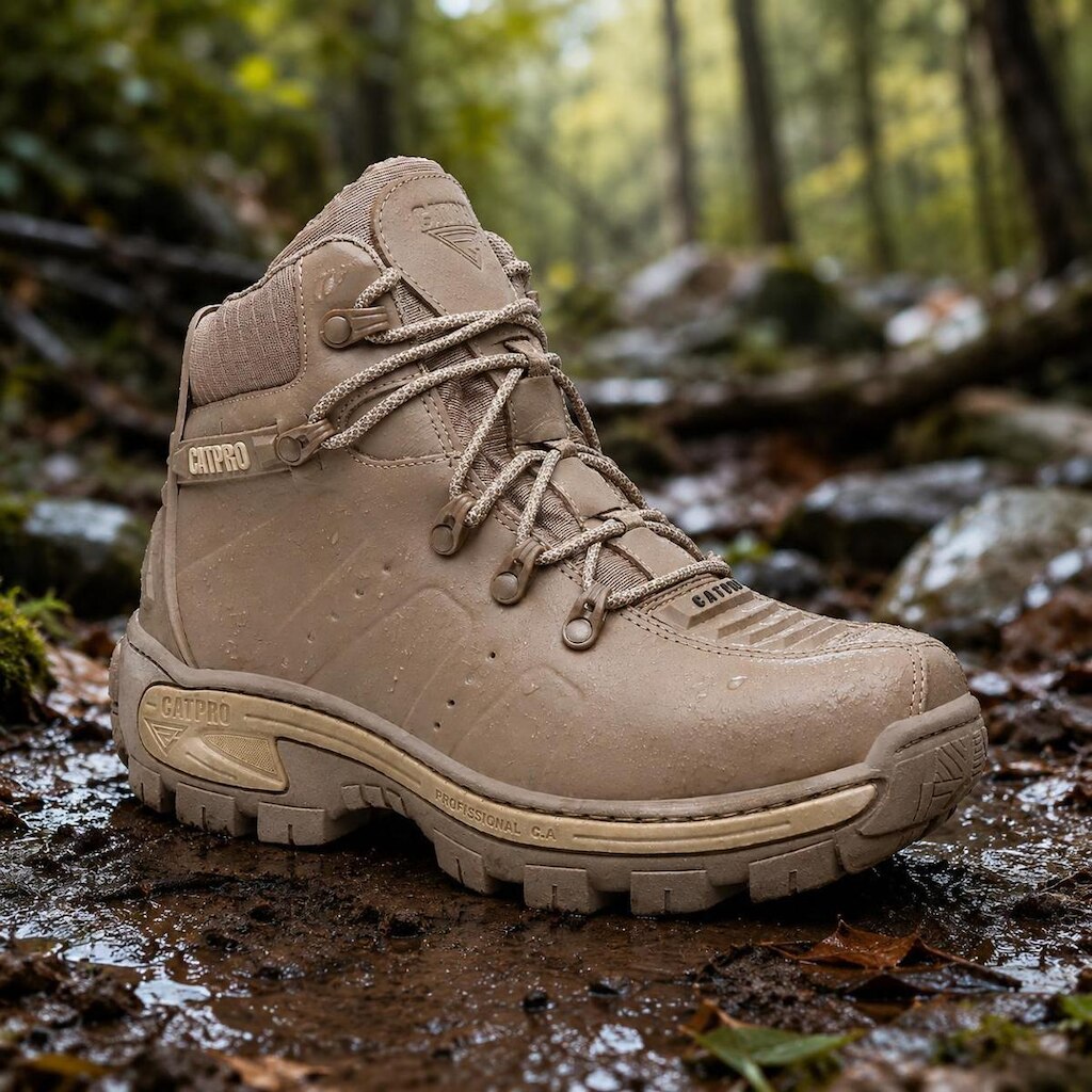 Bota Masculina Aventura Solado Tratorado Resistente e Macio Coturno Masculino Reforçado Trilhas