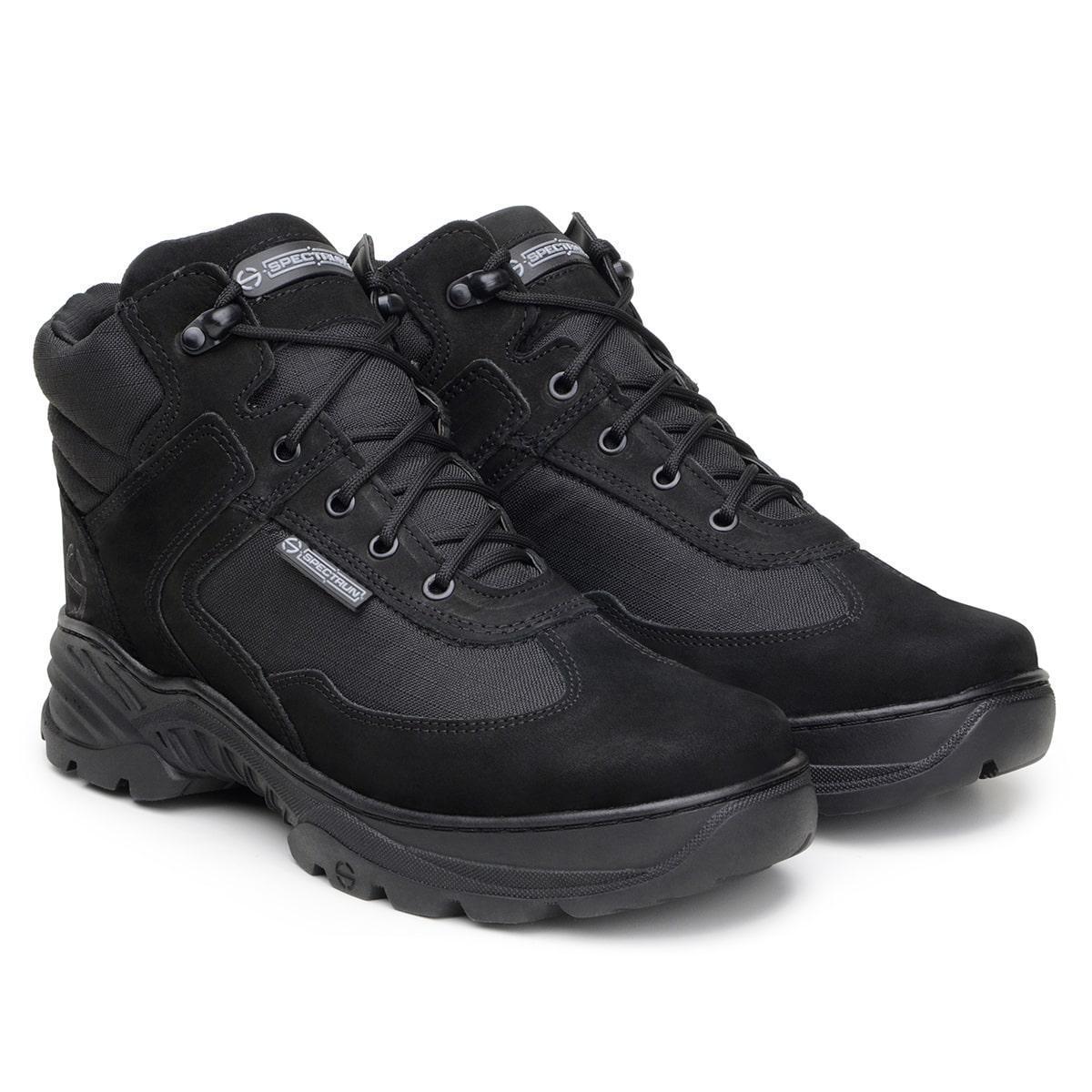Bota Masculina Cano Curto Baixo Tática Couro Legítimo Evoque - Preto ...
