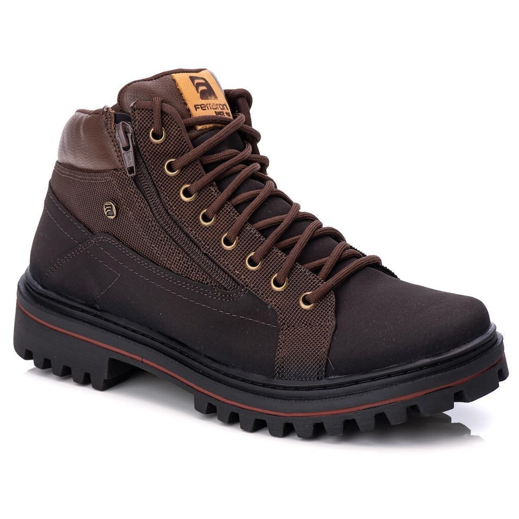 Bota Masculina Cano Curto Coturno Resistente em Couro