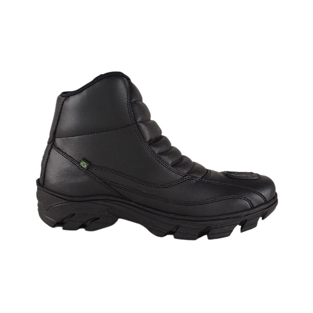 Bota Masculina Cano Curto Motociclista Toretto 02 Resistente