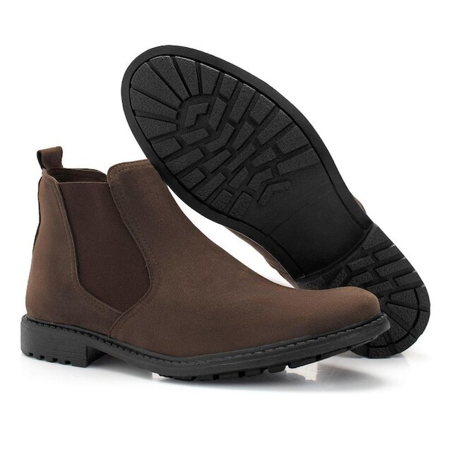 Bota Masculina Chelsea Camurça Casual