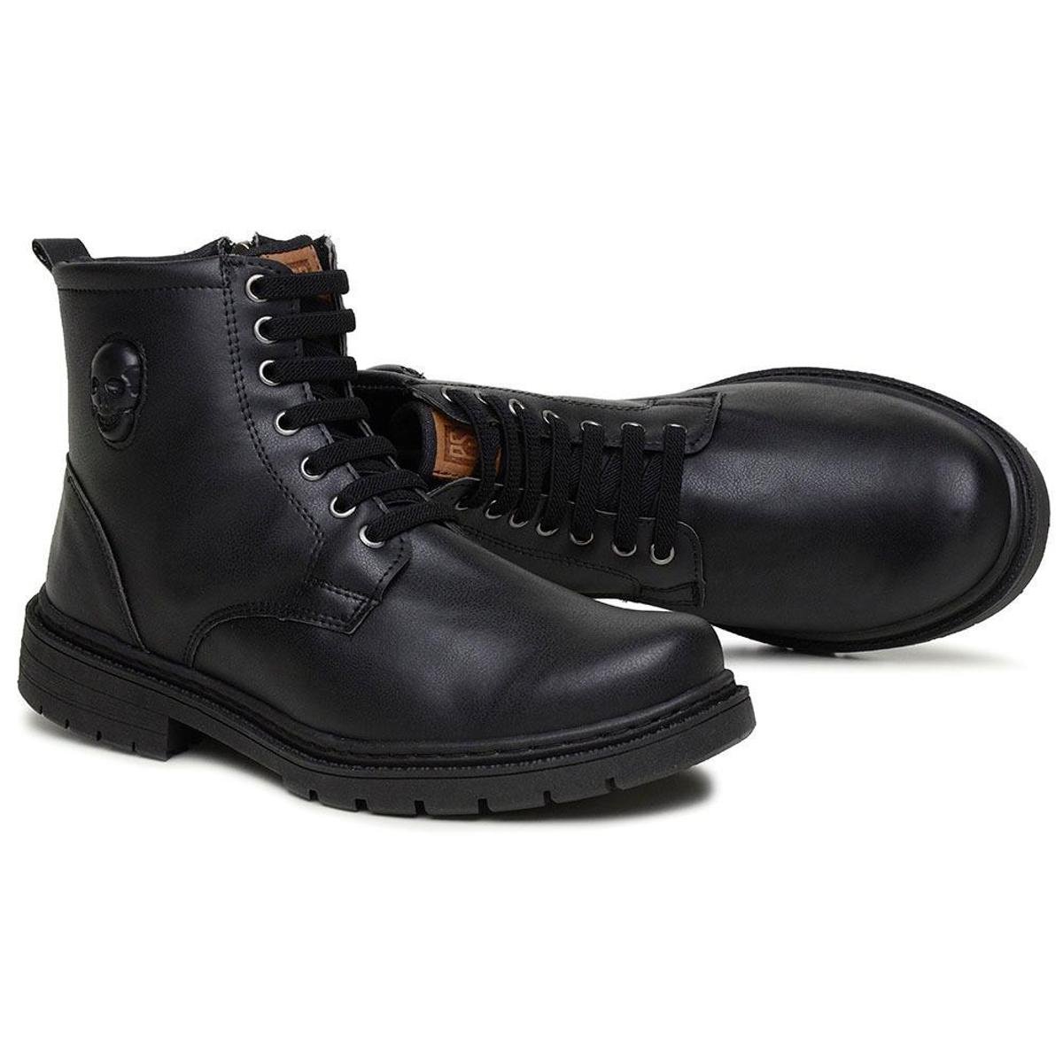 Bota Masculina Coturno Casual Pedway Fecho Ziper Lateral - Preto | Netshoes