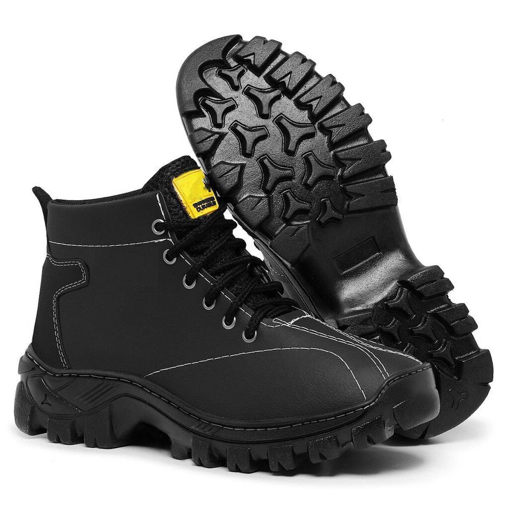 Bota Masculina Coturno Couro Confortavel