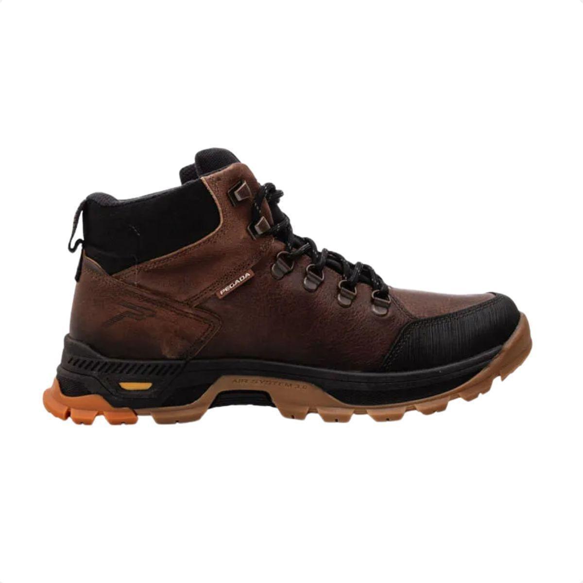 Bota Masculina Coturno Trekking Pegada Marrom Castanho 38