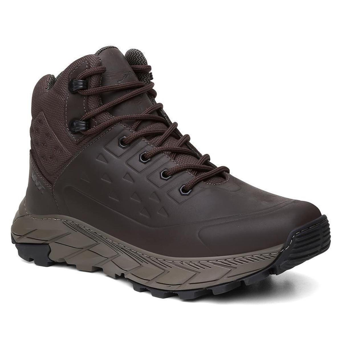 Bota Masculina Couro Adventure Solado Tratorado Esportiva Menor preço em Bota Masculina Couro Adventure Solado Tratorado Esportiva