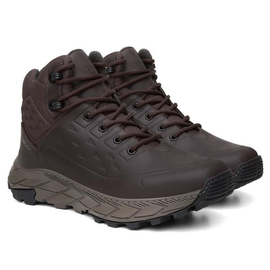 Bota Masculina Couro Adventure Solado Tratorado Esportiva