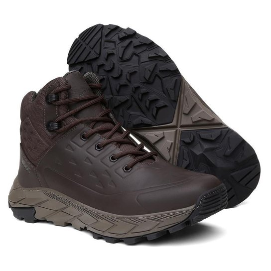 Bota Masculina Couro Adventure Solado Tratorado Esportiva