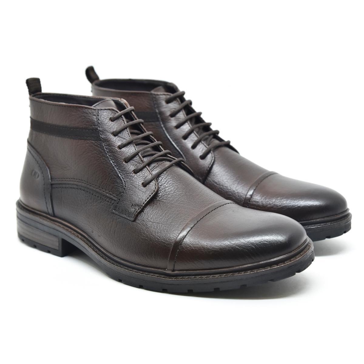 Bota Masculina Democrata Astro Couro Cadarço Garage Confortável 301102 Menor preço em Bota Masculina Democrata Astro Couro Cadarço Garage Confortável 301102