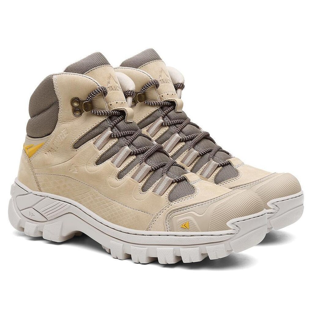 Bota Masculina em Couro Legítimo Cano Médio Confortável e Versátil com Solado Antiderrapante