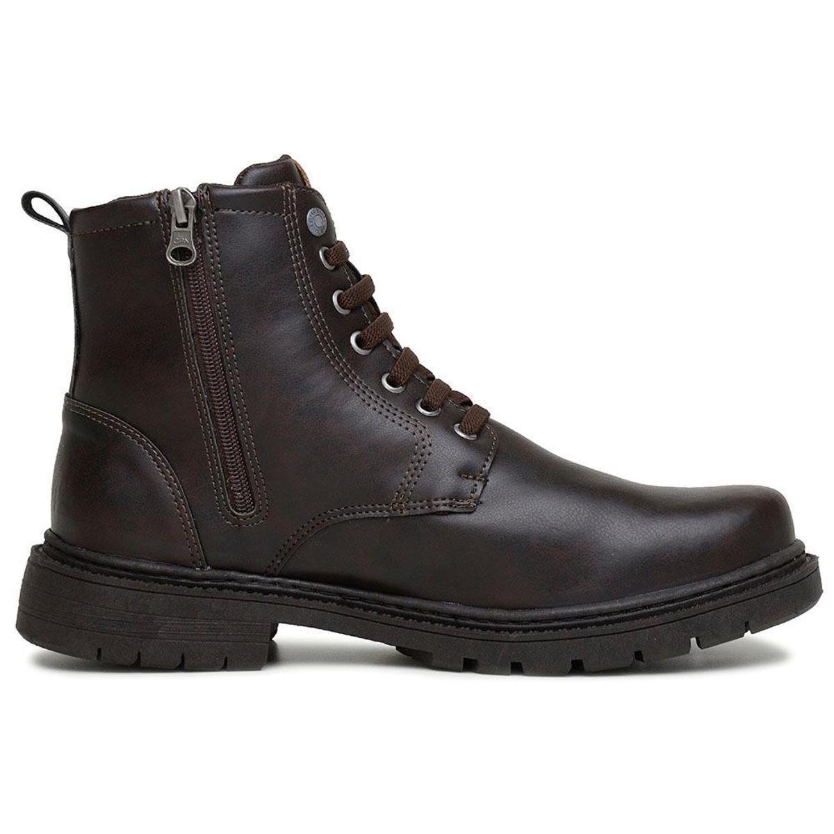 Bota Masculina Pedway Ziper Lateral Elástico Calce Fácil Menor preço em Bota Masculina Pedway Ziper Lateral Elástico Calce Fácil