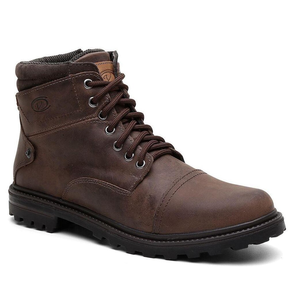 Bota Masculina VNT Adventure em Couro Legítimo Visual Robusto Bico Alto