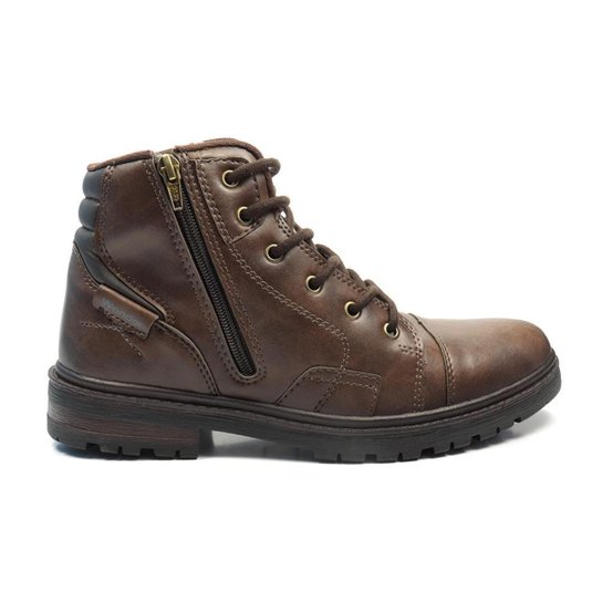 Bota Masculina Wonder Coturno - Marrom Menor preço em Bota Masculina Wonder Coturno - Marrom