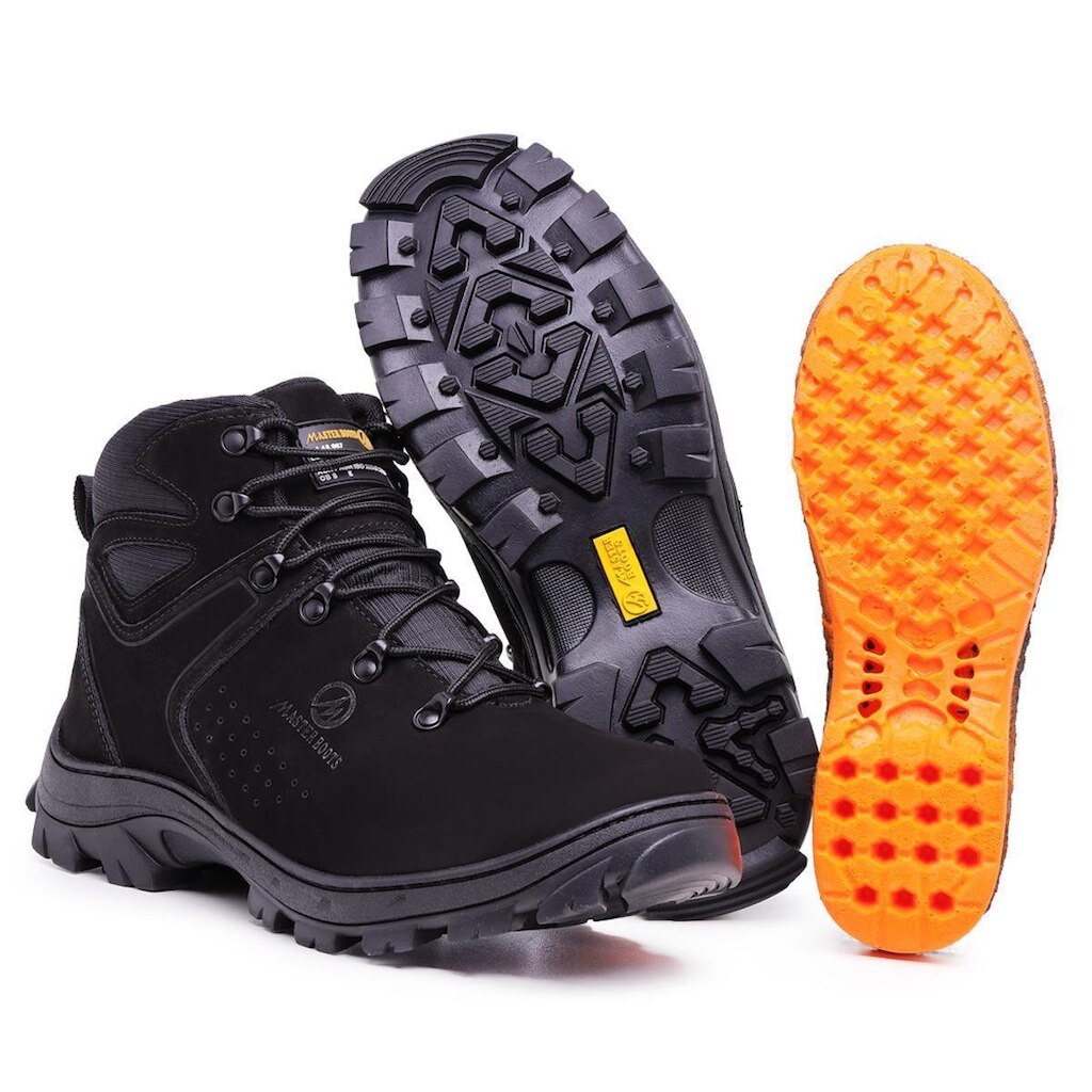 Bota Master Boot Coturno Arizona C.A Em Couro Solado De Borracha Masculina
