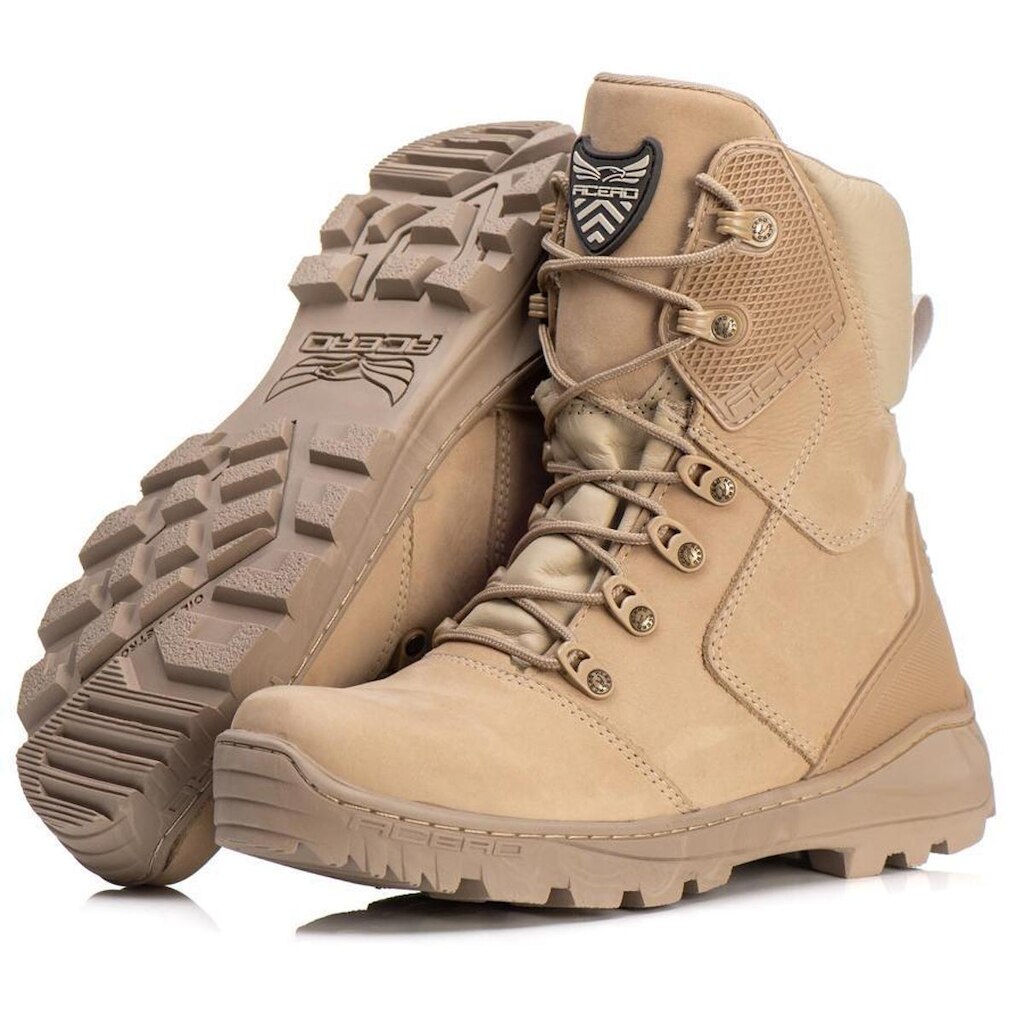 BOTA MILITAR ACERO COURO MAMUTE PRO