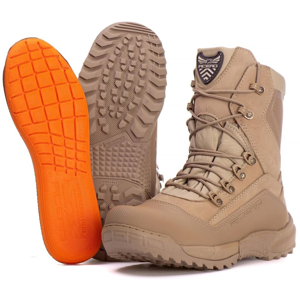 BOTA MILITAR ACERO COURO TITANIUM