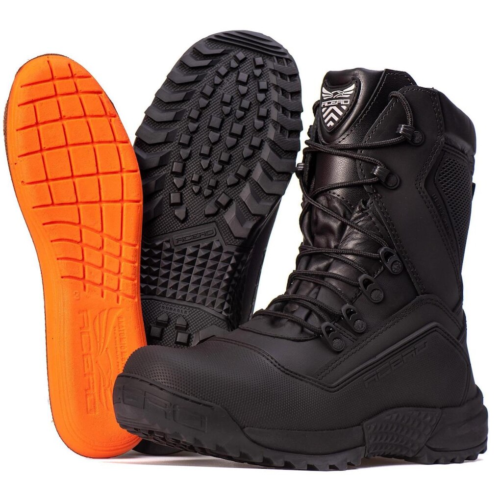 BOTA MILITAR ACERO COURO TITANIUM