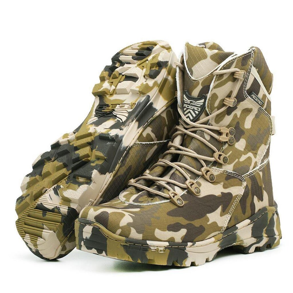 Bota Militar Acero Tiger Multicam Camuflada Cano Médio