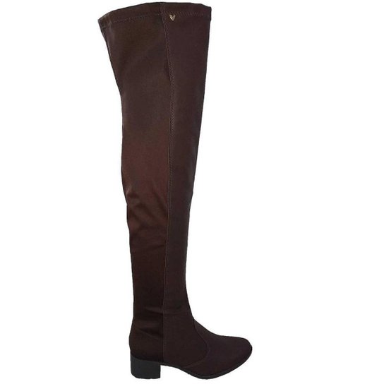 Bota Mississipi Over the knee Q6772 Feminina Preta - Marrom Menor preço em Bota Mississipi Over the knee Q6772 Feminina Preta - Marrom