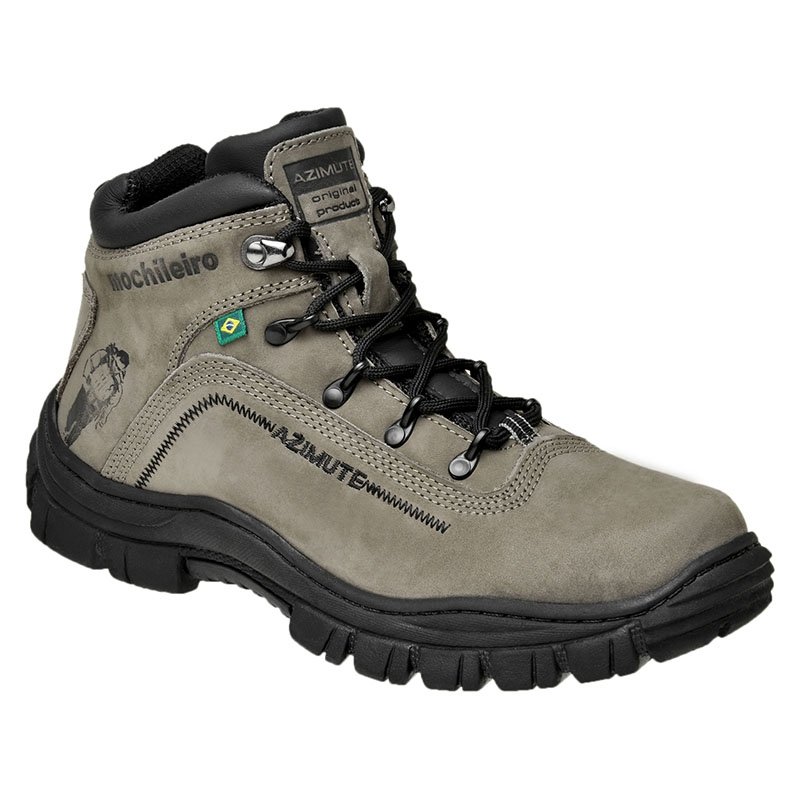 bota masculina adventure mochileiro couro legitimo