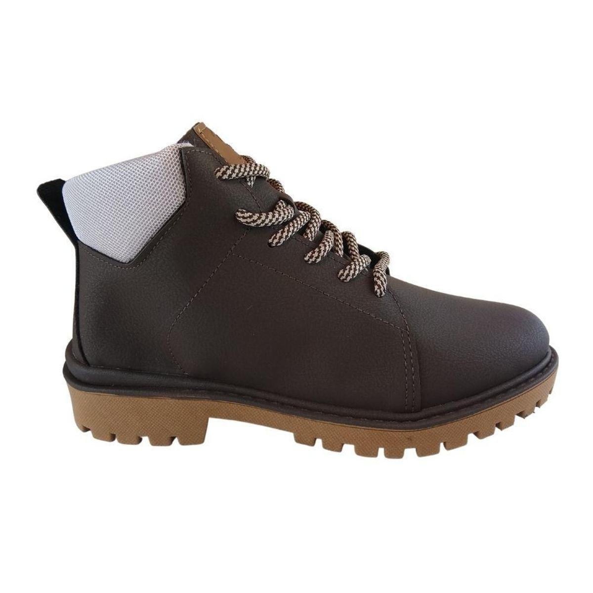 Bota Molekinho Menino Coturno Tratorado - Marrom | Netshoes