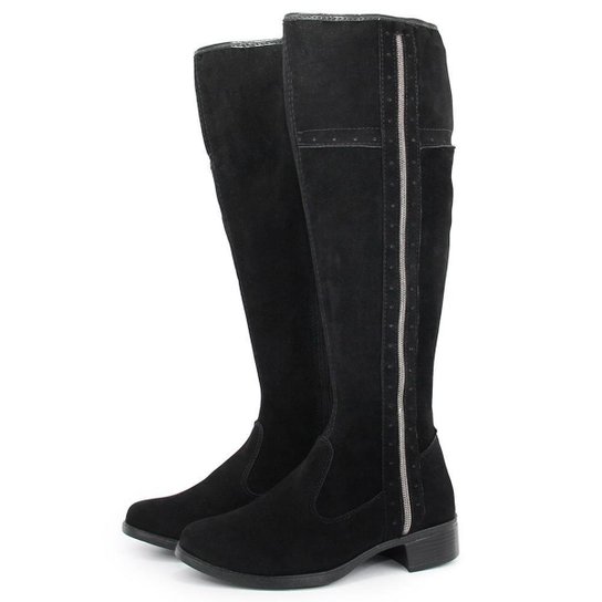 Bota Montaria BR2 LADY Feminina Zíper Lateral Salto de 4 cm - Preto Menor preço em Bota Montaria BR2 LADY Feminina Zíper Lateral Salto de 4 cm - Preto