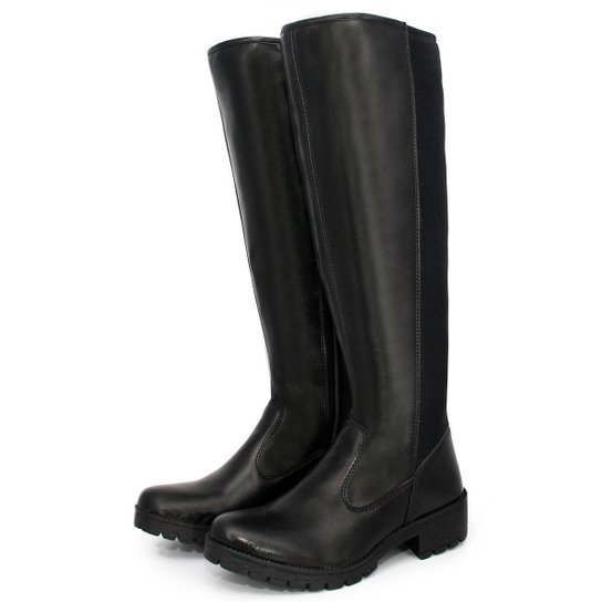 Bota Montaria BR2 Lady Neoprene Cano Longo Conforto Feminina - Preto Menor preço em Bota Montaria BR2 Lady Neoprene Cano Longo Conforto Feminina - Preto