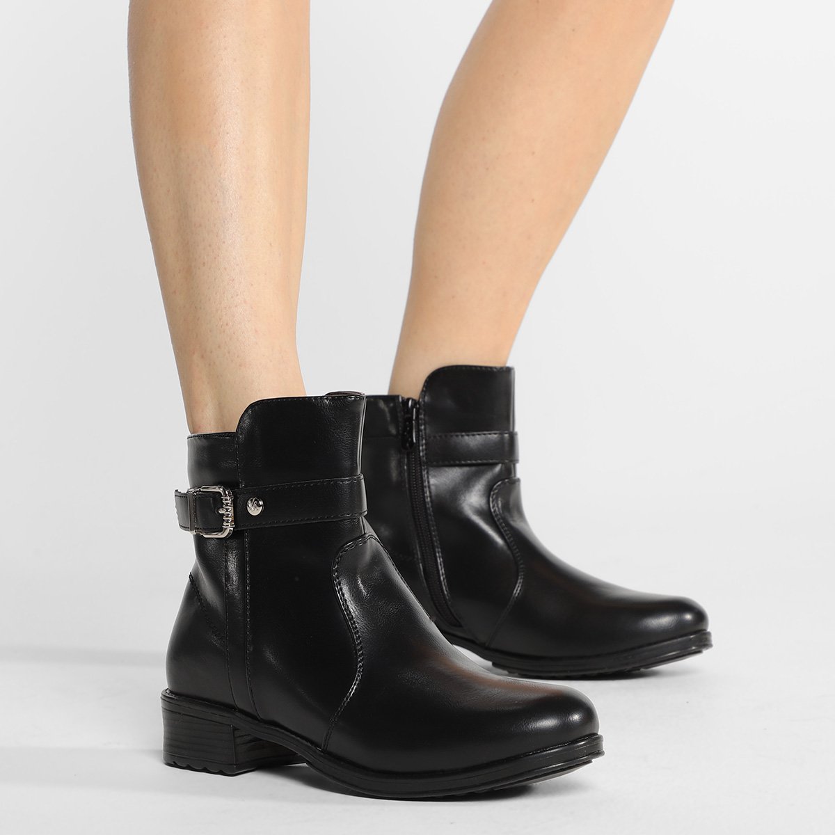 Bota Mooncity Biker Fivela Feminina - 1
