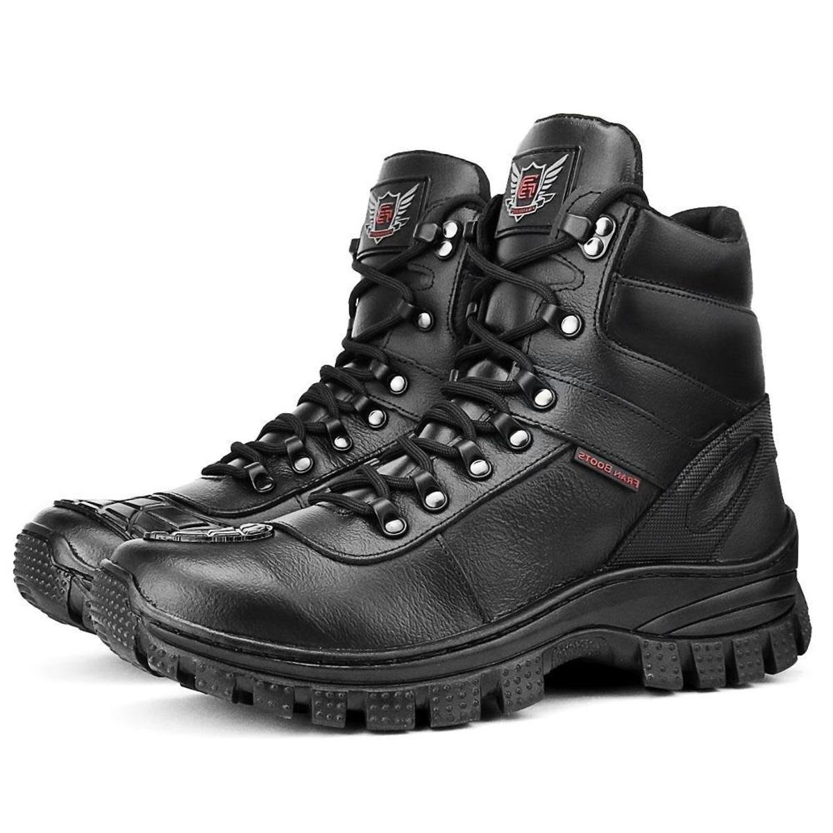 Bota Motociclista Em Couro Cano Médio Resistente Menor preço em Bota Motociclista Em Couro Cano Médio Resistente