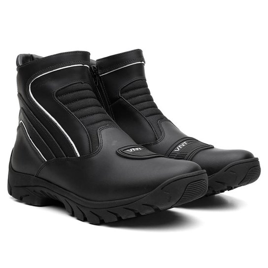 Bota Motoqueiro Masculina Venetto Em Couro - Preto Menor preço em Bota Motoqueiro Masculina Venetto Em Couro - Preto