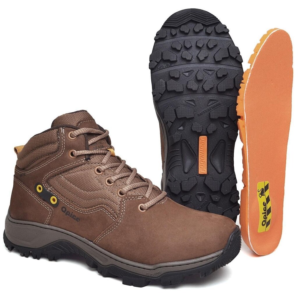 Bota Mufa Adventure de Couro EPI com C.A. Durabilidade e Conforto para Trilhas e Trabalho