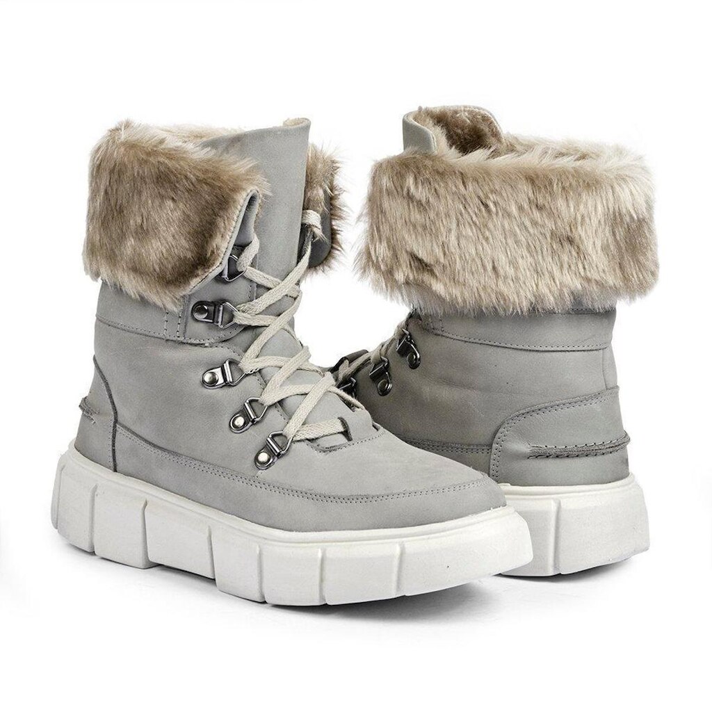 Bota Oslo Bariloche para Neve em Couro Forrada com Lã e Impermeável Feminina