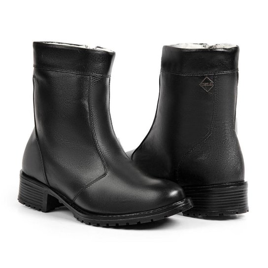 Bota Oslo Viena para Neve em Couro Forrada com Lã e Impermeável Feminina - Preto é ruim? Bota Oslo Viena para Neve em Couro Forrada com Lã e Impermeável Feminina - Preto é boa?