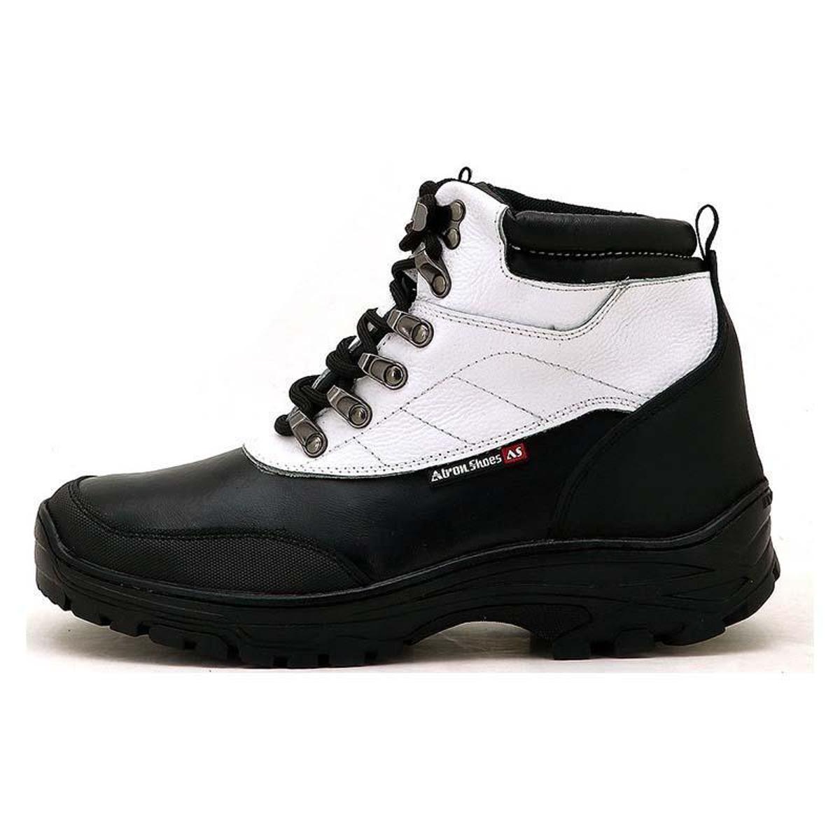 Bota para Trabalho Cano Curto Masculina Preta e Branca 246 - Preto+Branco |  Netshoes
