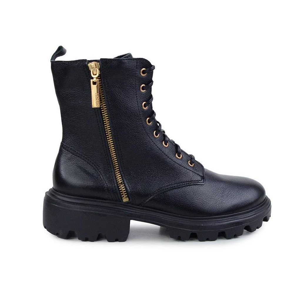 Bota Parô 365 Coturno Cano Baixo Couro Feminina