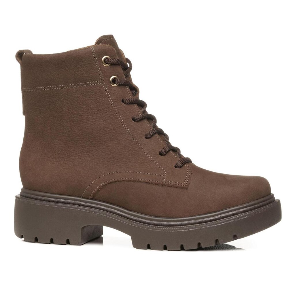 Bota Pegada Feminino em Couro Castanho 282412-05