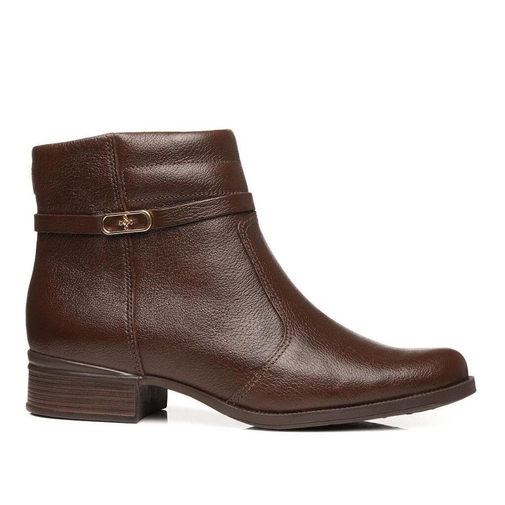 Bota Pegada Feminino em Couro Pinhão 282014-01