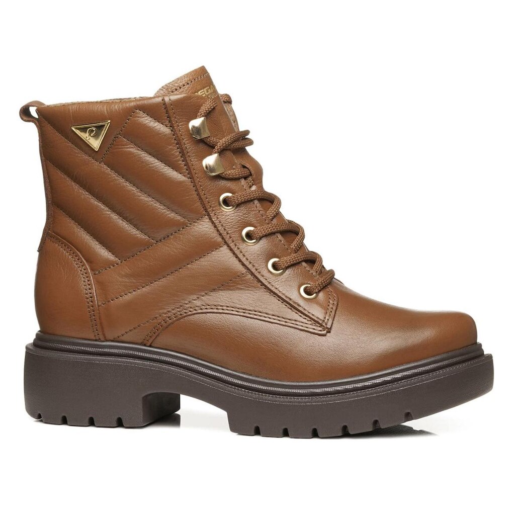 Bota Pegada Feminino em Couro Pinhão 282411-01
