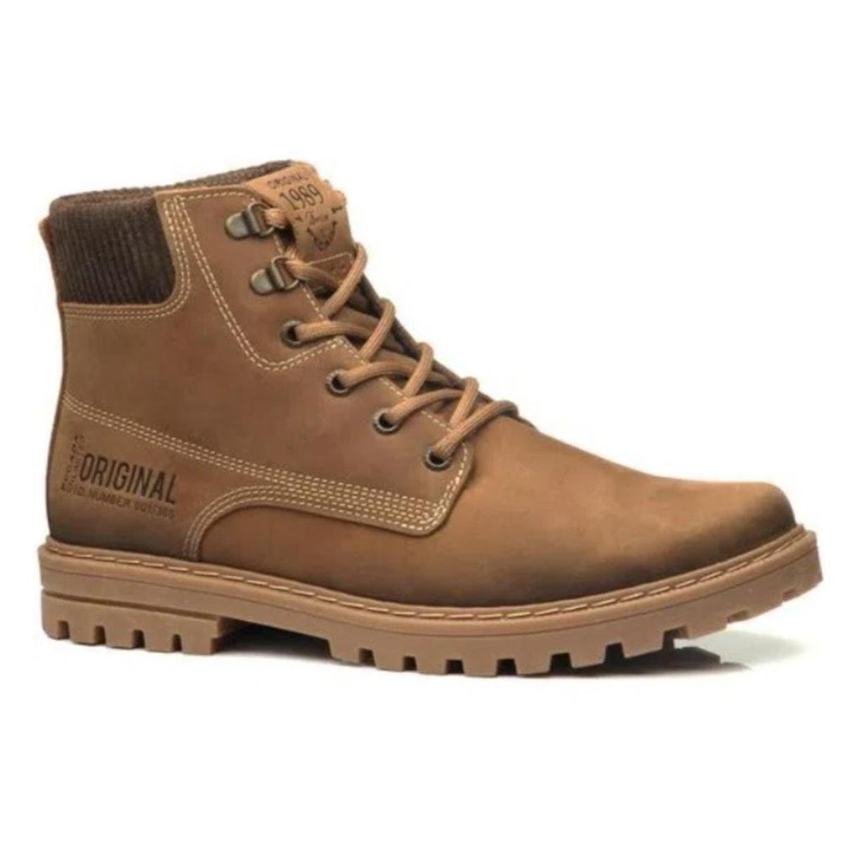 Bota Pegada Masculina Couro 100% Original 181502 Menor preço em Bota Pegada Masculina Couro 100% Original 181502