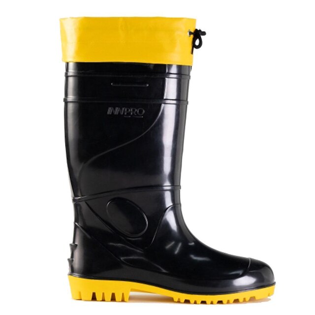Bota PVC Cano Extra Longo Innpro Com Polaina CA 36.026 - Preto e Amarelo - 40 - Preto+Amarelo Menor preço em Bota PVC Cano Extra Longo Innpro Com Polaina CA 36.026 - Preto e Amarelo - 40 - Preto+Amarelo
