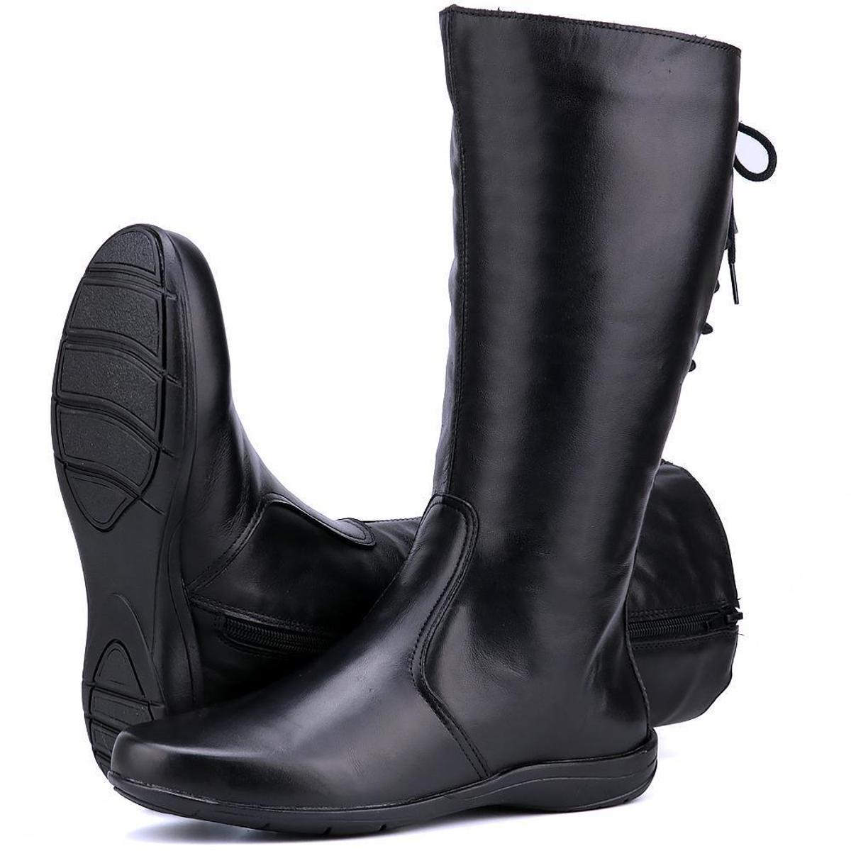 Bota Rasteira Mr. Gutt Cano Longo Feminina Menor preço em Bota Rasteira Mr. Gutt Cano Longo Feminina