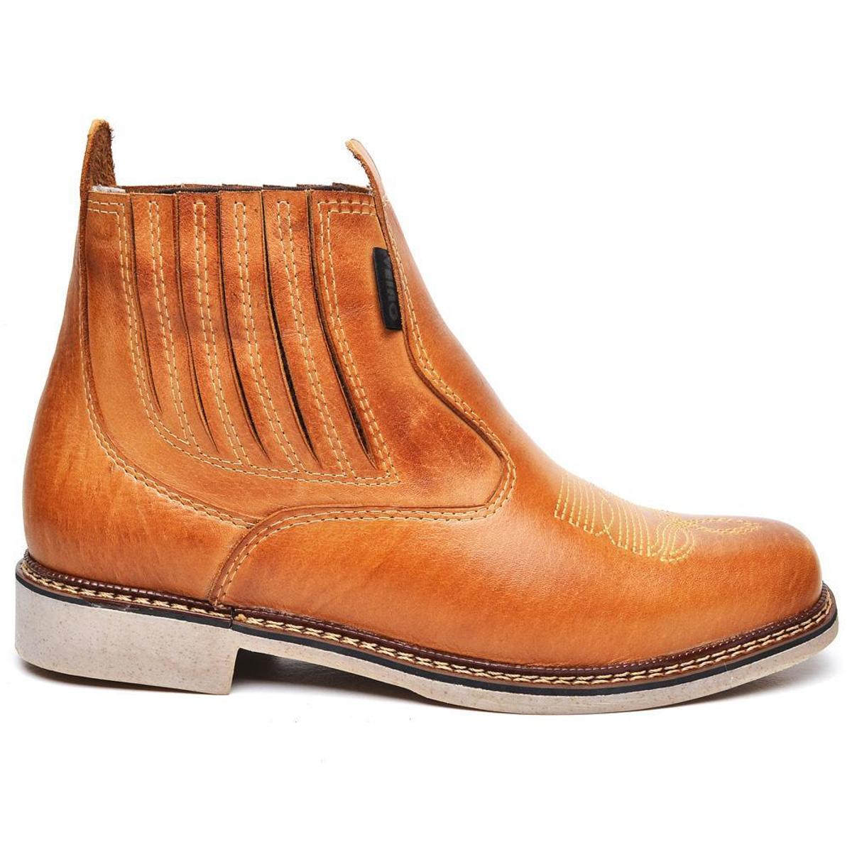 Bota Rodeio Masculina em Couro Latêgo Botina Padrin Bota Chelsea ...