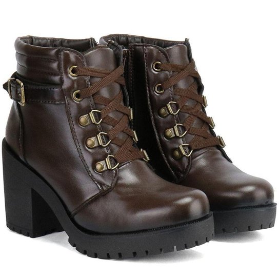 Bota Salto Bloco Tratorada SapatoFran Feminina - Café é ruim? Bota Salto Bloco Tratorada SapatoFran Feminina - Café é boa?