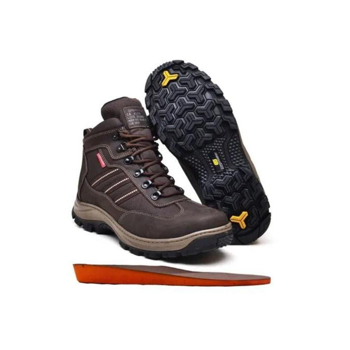 Bota Segurança Com C.a De Gogowear Em Couro Masculina Fal.C + Palmilha PU -  Marrom | Netshoes